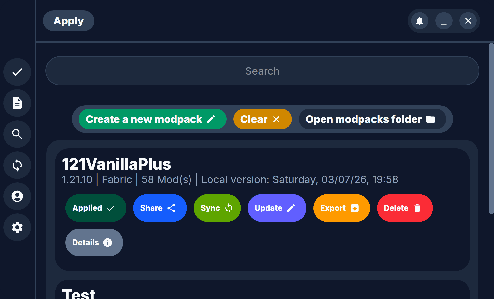 Quadrant interface preview